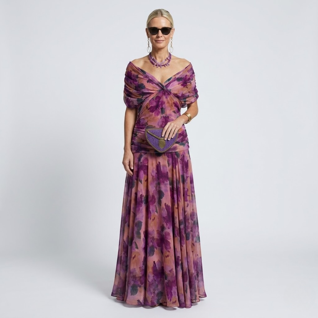 MIRABELLE | Elegante Maxi-jurk met Flatterende Taille en Tijdloze Klasse