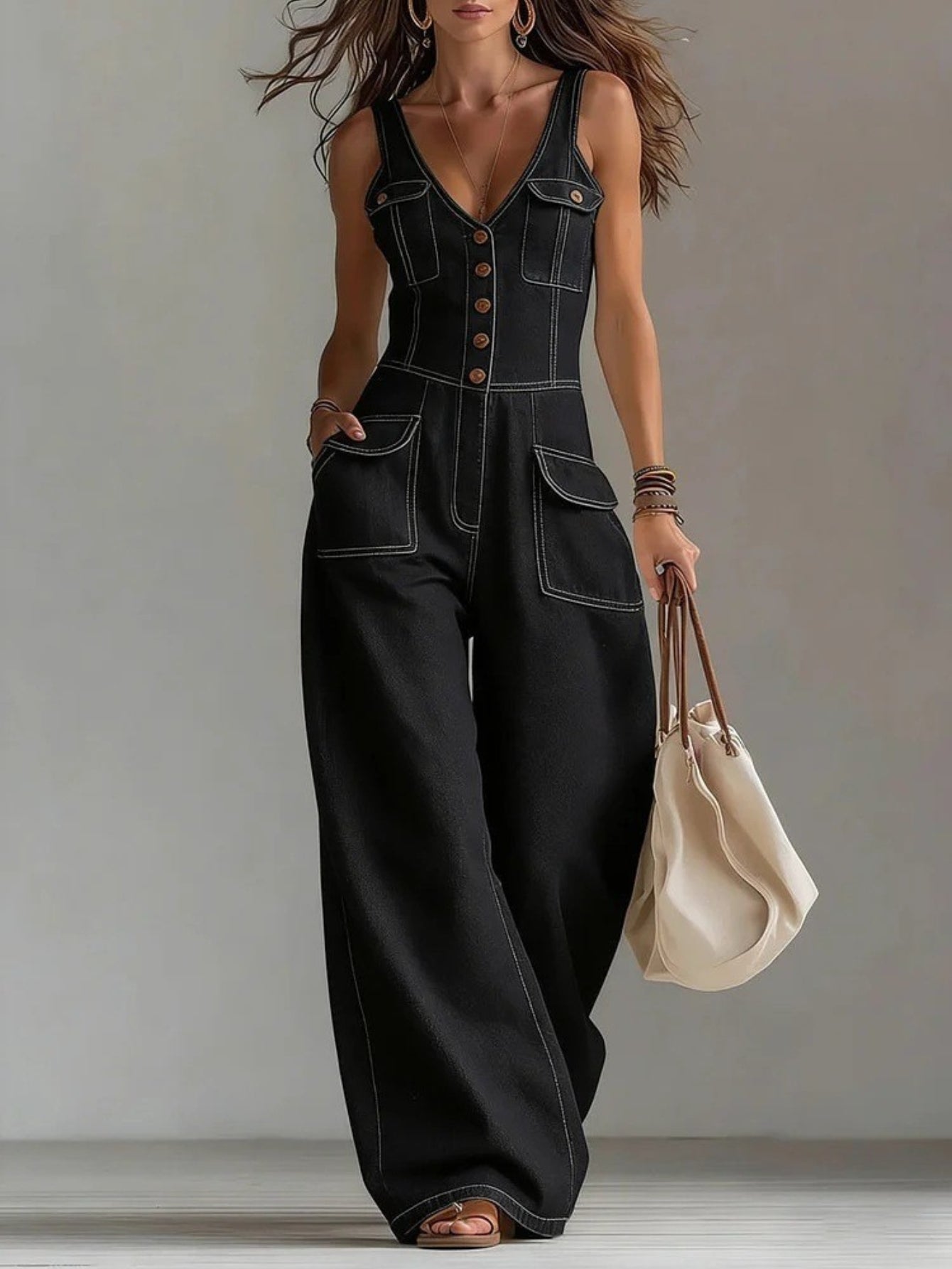 Chiara | Dames jumpsuit met V-hals