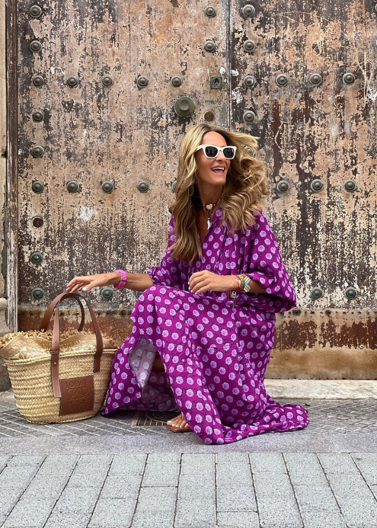 Elara | Luchtige maxi-jurk met unieke speelse print