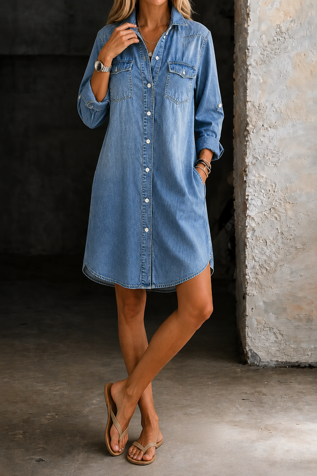 Giulietta | Casual elegante denim overhemdjurk
