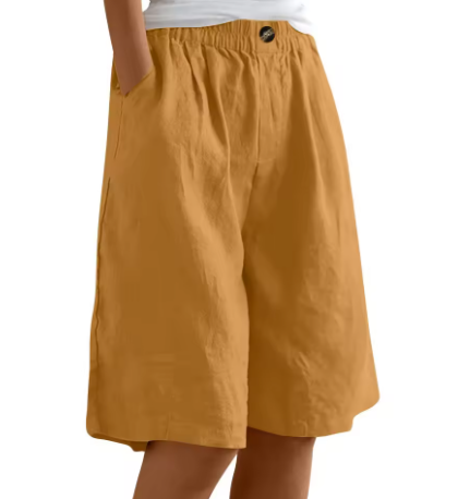 Lucia | Comfortabele linnen zomershort 1+1 GRATIS