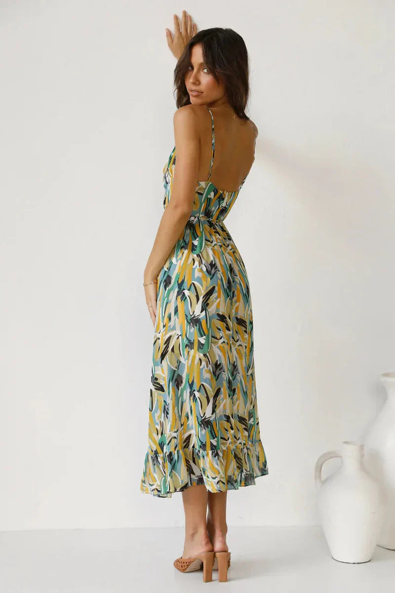 Claire | Bedrukte zomerjurk met elegante pasvorm
