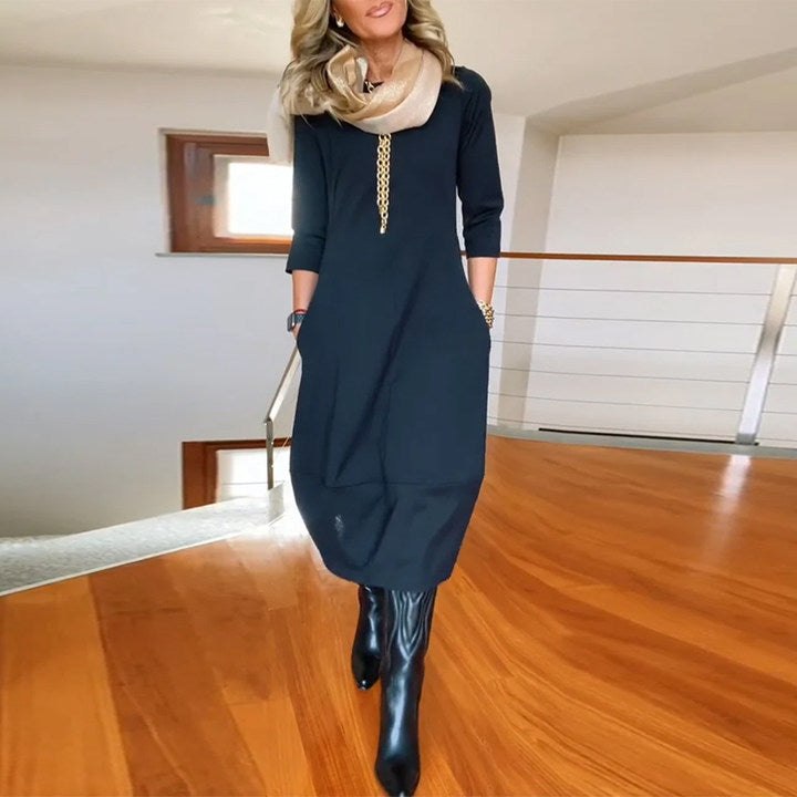 ROSALIE | Elegante Maxi Jurk die het Silhouet Verfijnt en Dagelijks Comfort Biedt