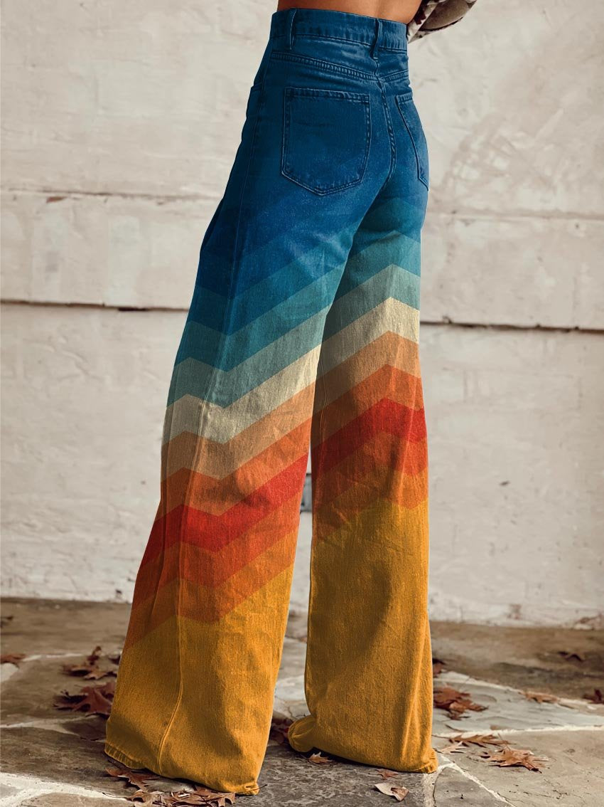 ELARA | Elegante en Moderne Retro Zigzag Broek