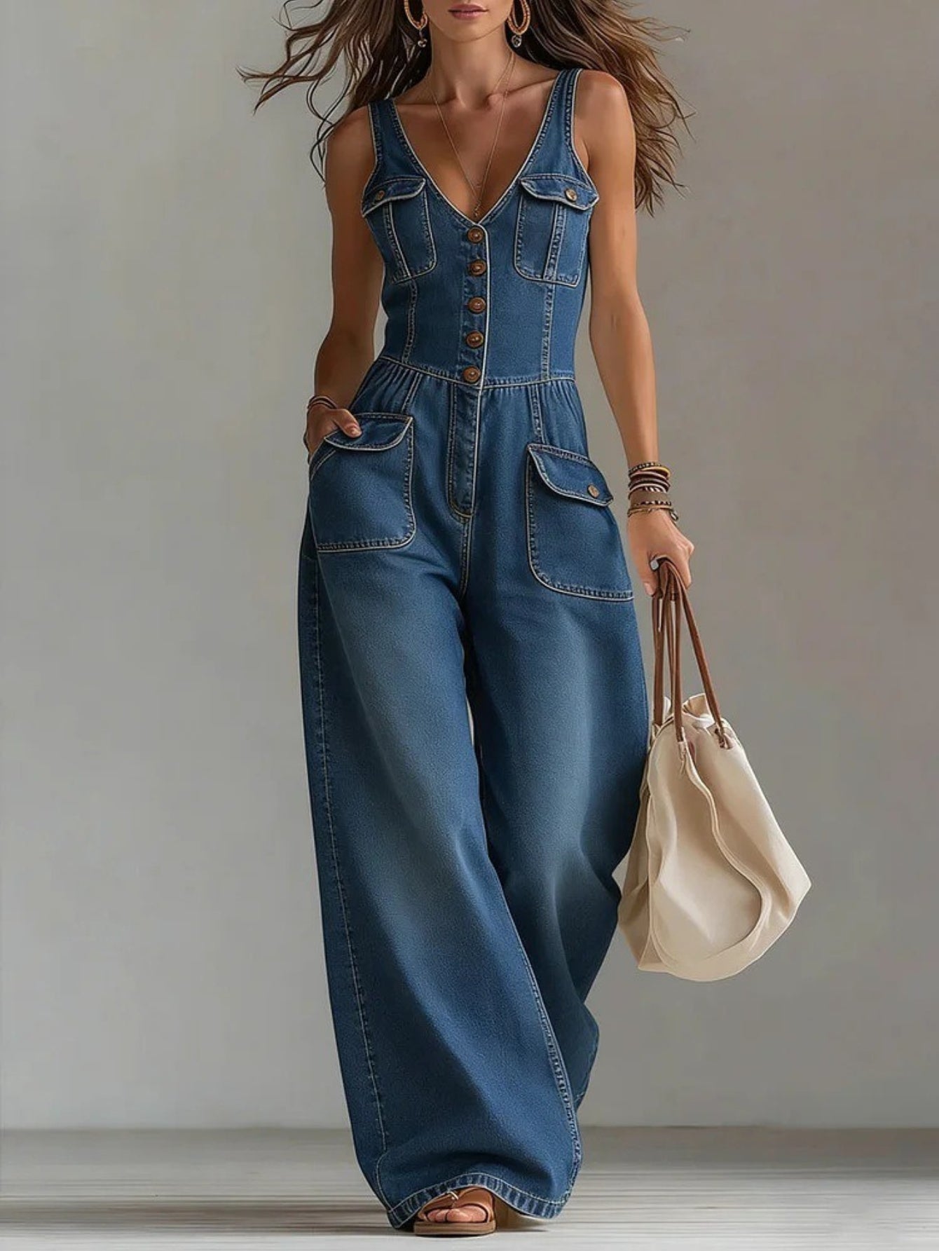 Chiara | Dames jumpsuit met V-hals