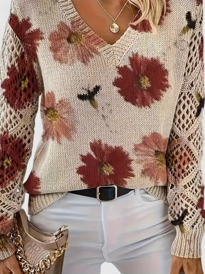 ELYSIA | Elegante trui met bloemendessin