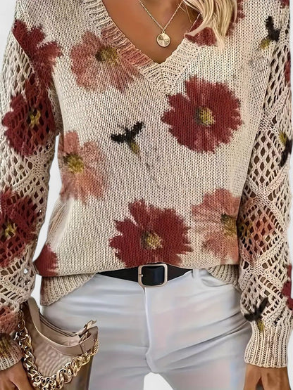 ELYSIA | Elegante trui met bloemendessin
