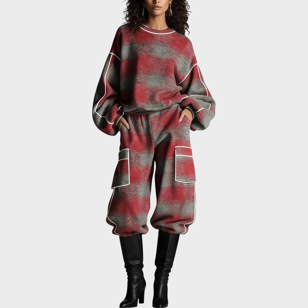 HALINA | Jersey- en Broekset met ultiem comfort en flatterende look voor dagelijks en reizen