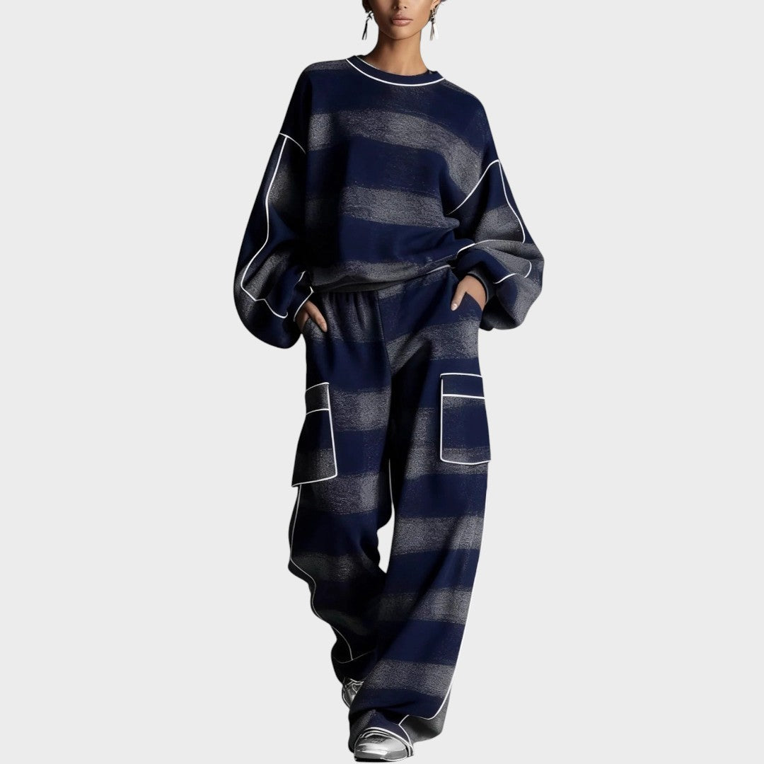 HALINA | Jersey- en Broekset met ultiem comfort en flatterende look voor dagelijks en reizen
