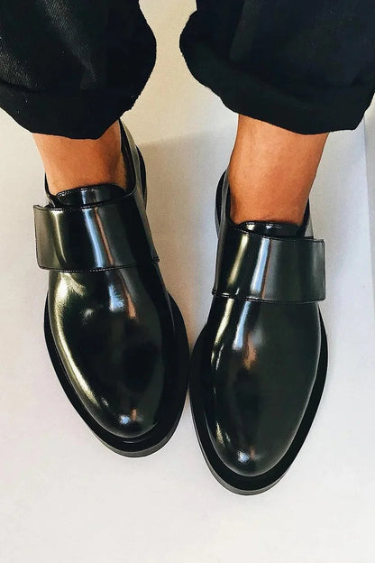RAVELLO | Elegante glanzende mocassins met band voor een perfecte stijl