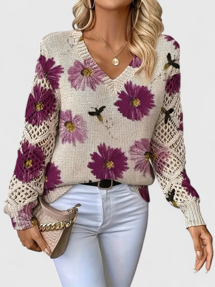 ELYSIA | Elegante trui met bloemendessin