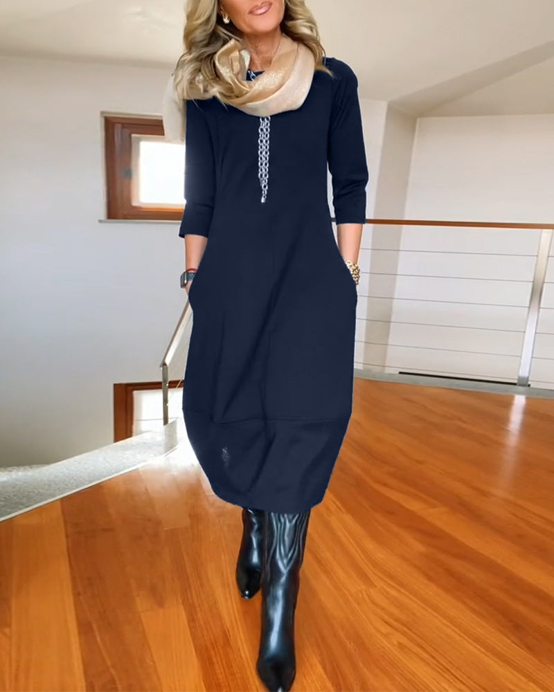 ROSALIE | Elegante Maxi Jurk die het Silhouet Verfijnt en Dagelijks Comfort Biedt
