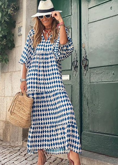 Elara | Luchtige maxi-jurk met unieke speelse print