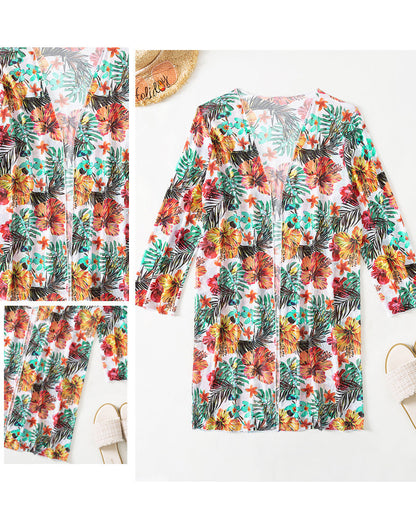 Fleurine | Bikini met bloemenprint en strandcover-up