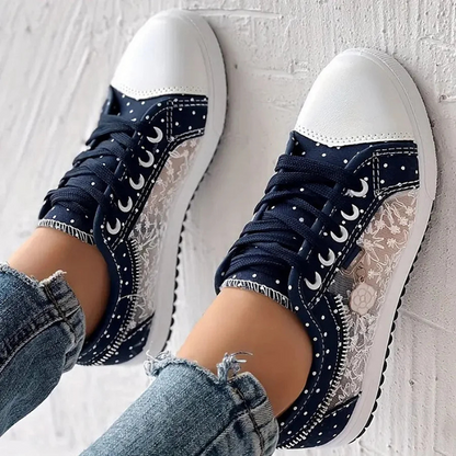Rosalie | Elegante sneakers met bloemenaccenten