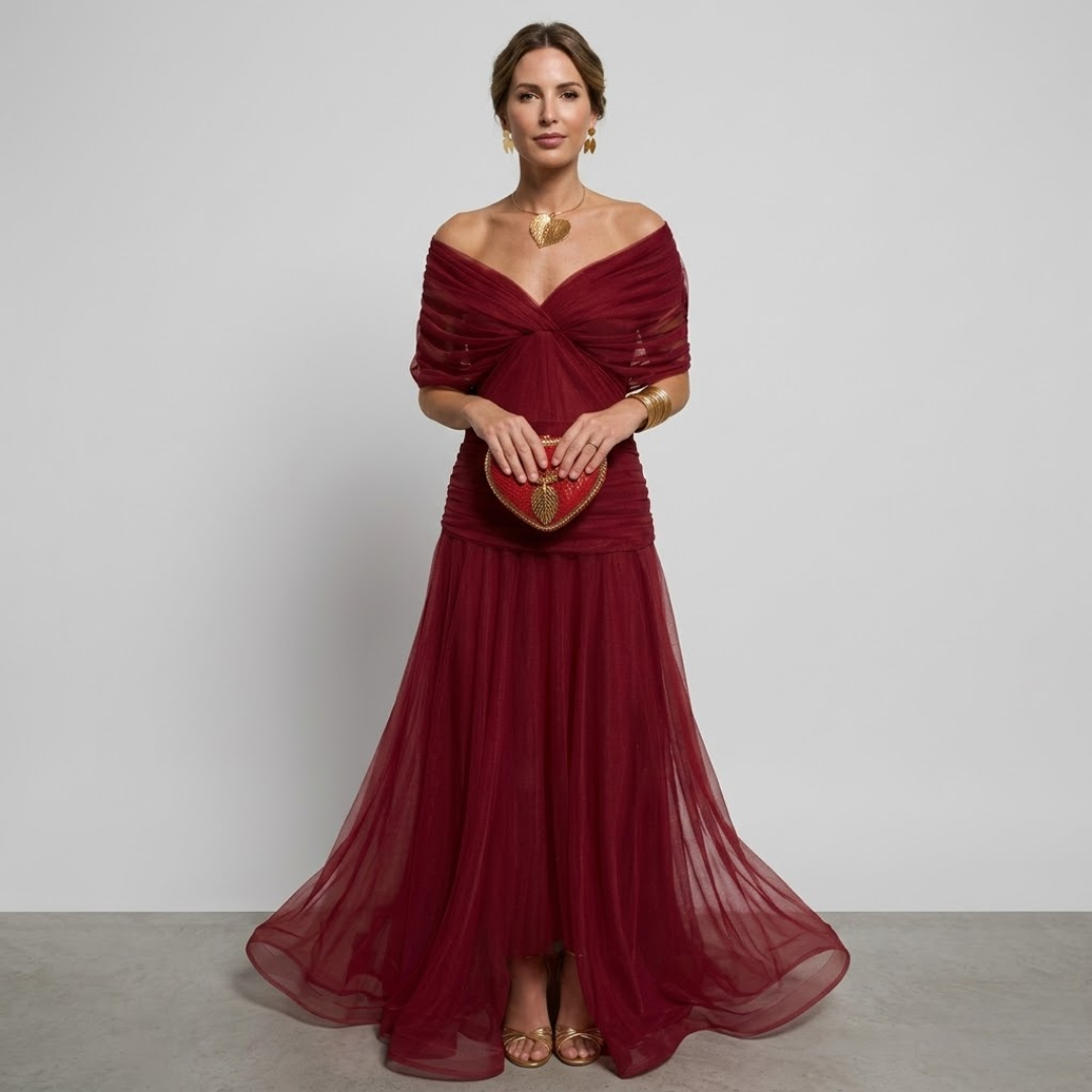 MIRABELLE | Elegante Maxi-jurk met Flatterende Taille en Tijdloze Klasse