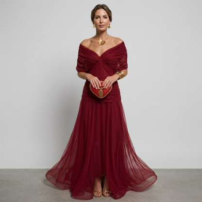 MIRABELLE | Elegante Maxi-jurk met Flatterende Taille en Tijdloze Klasse