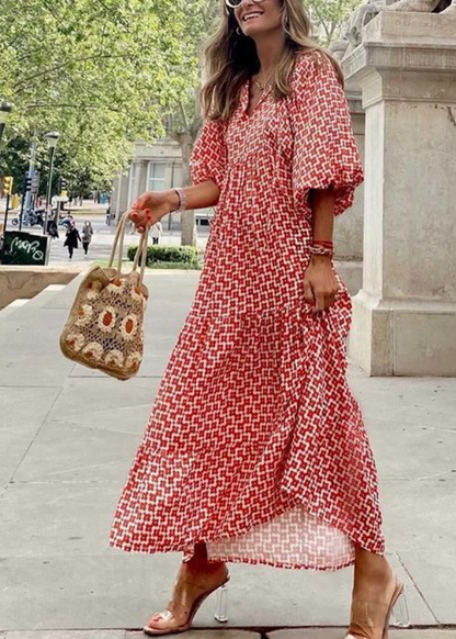 Elara | Luchtige maxi-jurk met unieke speelse print
