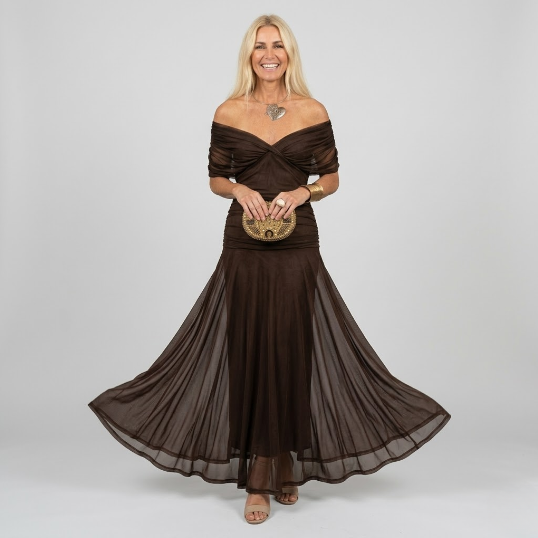 MIRABELLE | Elegante Maxi-jurk met Flatterende Taille en Tijdloze Klasse