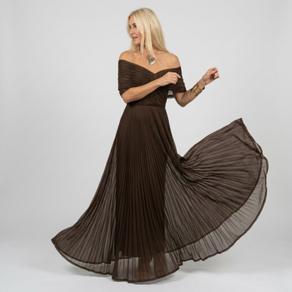 MIRABELLE | Elegante Maxi-jurk met Flatterende Taille en Tijdloze Klasse