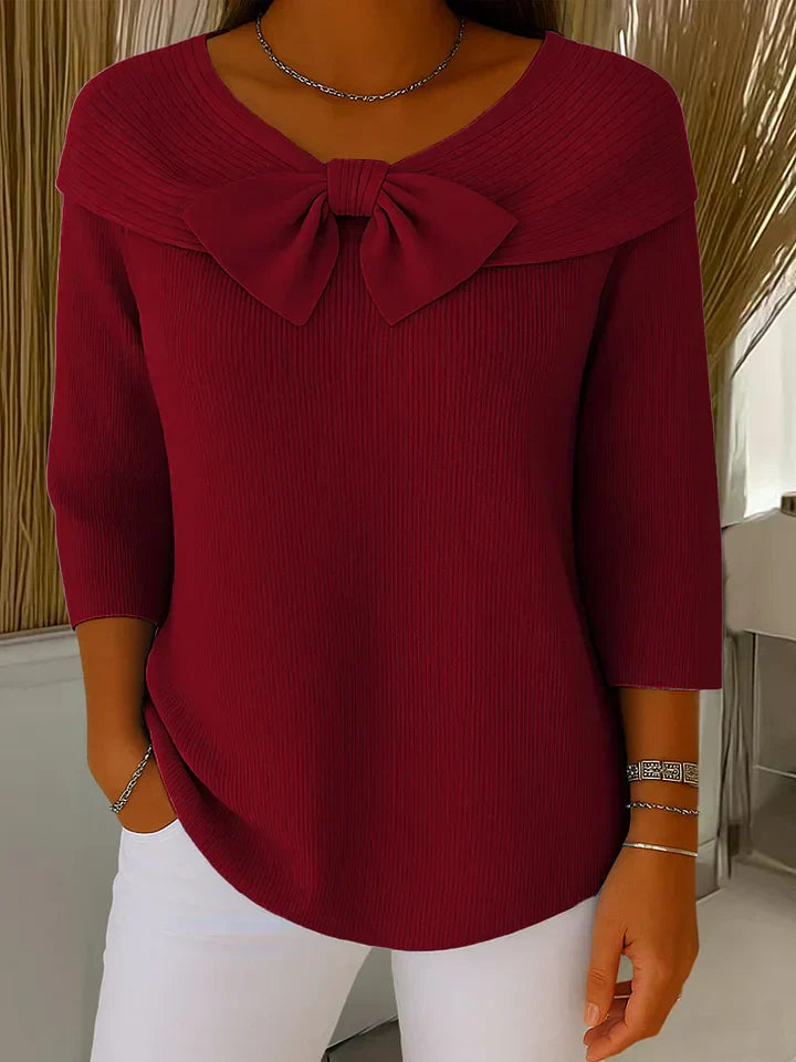 YALISSA | Elegante Top met Strik en Perfecte Pasvorm