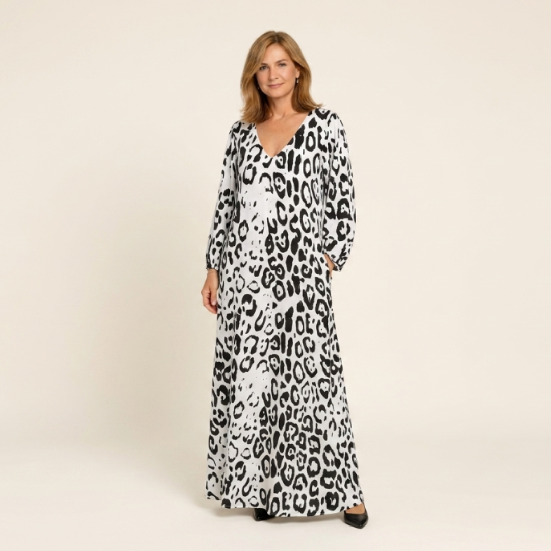 Marisol | Chique Safari-jurk met luipaardprint 1+1 GRATIS