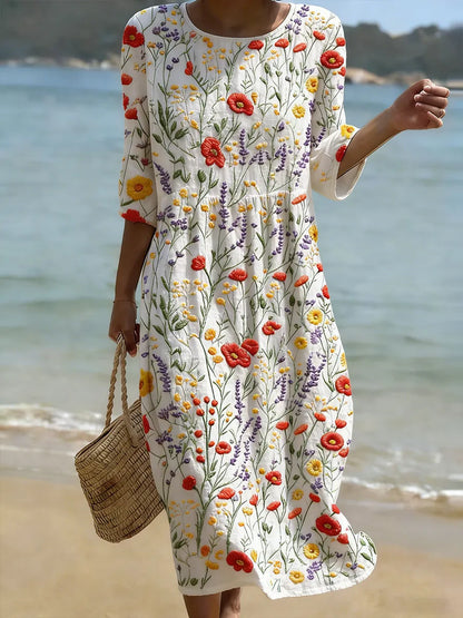 Isabella | Vintage Geborduurde Jurk
