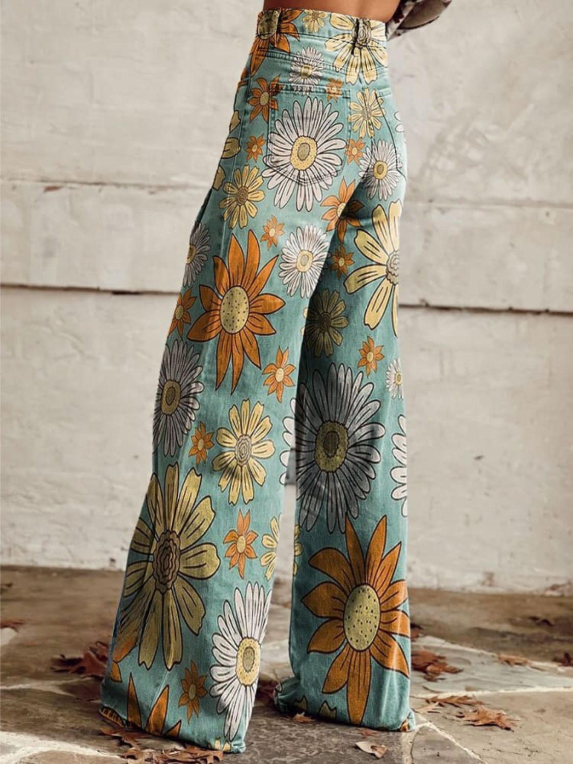 CALISTA | Vintage Bloemenpatroon Palazzo Broek