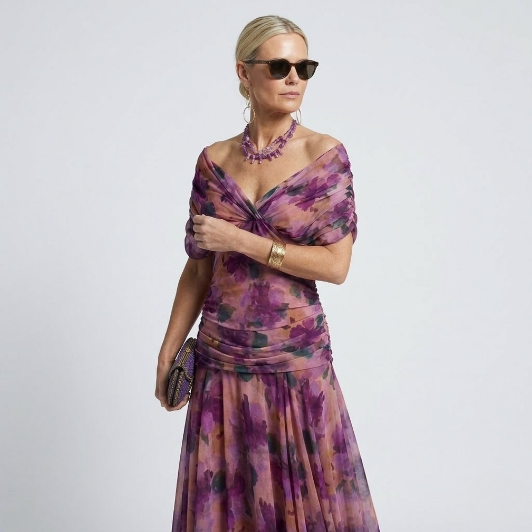 MIRABELLE | Elegante Maxi-jurk met Flatterende Taille en Tijdloze Klasse