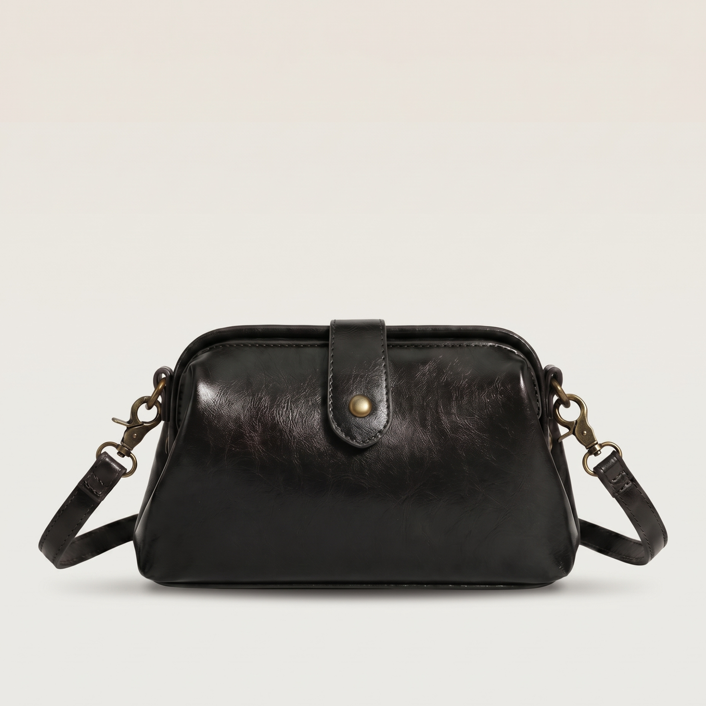Elena | Vintage Schoudertas – Zwart