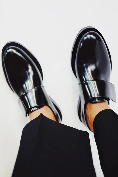 RAVELLO | Elegante glanzende mocassins met band voor een perfecte stijl