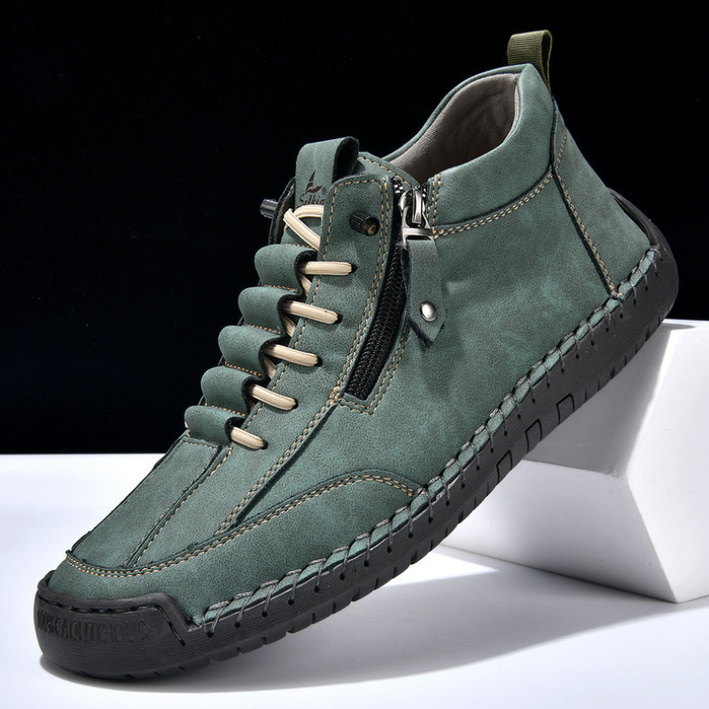 SAVERIO | Nubuckleder Schoenen met Rits voor Mannen