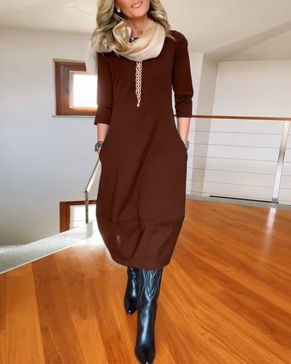ROSALIE | Elegante Maxi Jurk die het Silhouet Verfijnt en Dagelijks Comfort Biedt