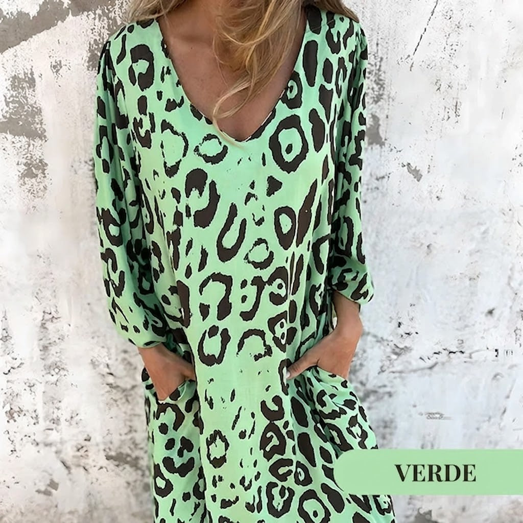 Marisol | Chique Safari-jurk met luipaardprint 1+1 GRATIS