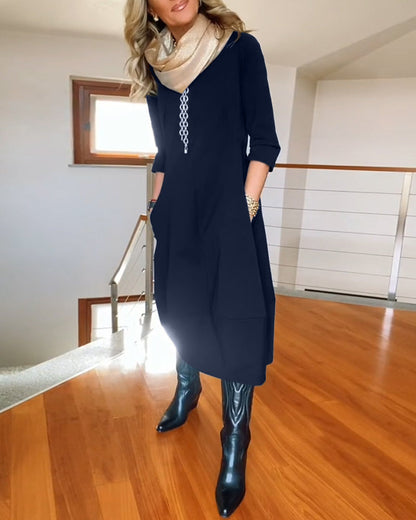 ROSALIE | Elegante Maxi Jurk die het Silhouet Verfijnt en Dagelijks Comfort Biedt
