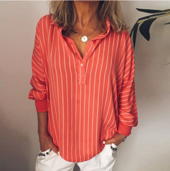 Feline | Oversized Gestreepte Blouse