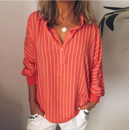 Feline | Oversized Gestreepte Blouse