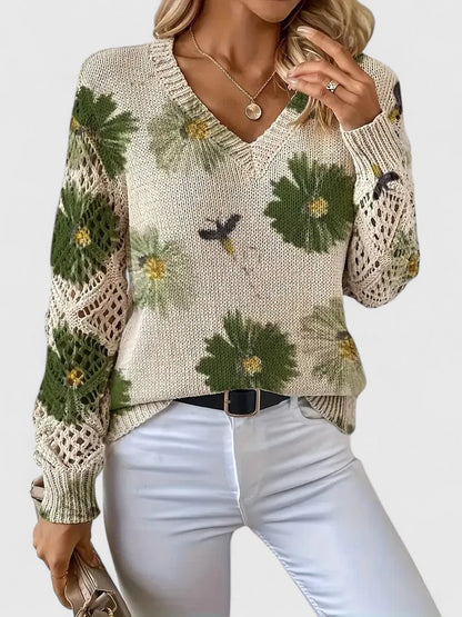 ELYSIA | Elegante trui met bloemendessin