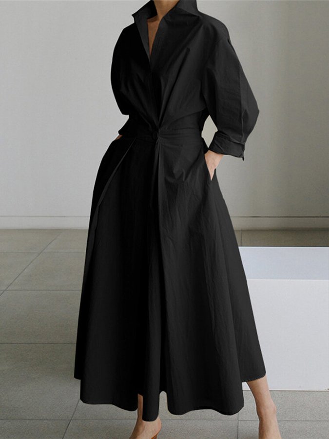 SELENE| Lange Elegante Jurk voor een Tijdloze en Verfijnde Stijl