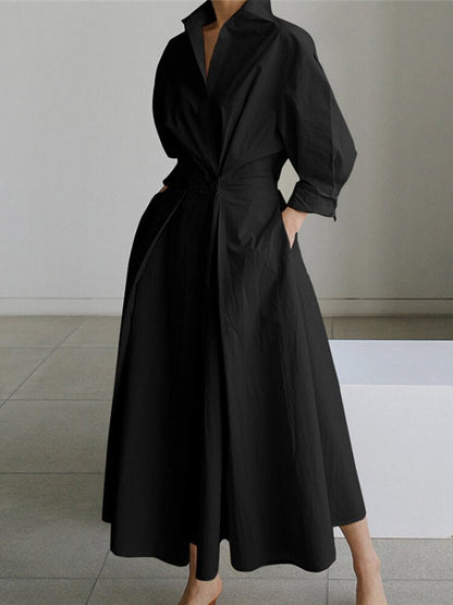 SELENE| Lange Elegante Jurk voor een Tijdloze en Verfijnde Stijl