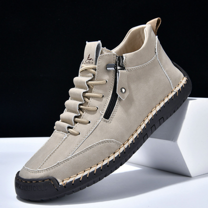 SAVERIO | Nubuckleder Schoenen met Rits voor Mannen