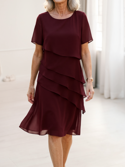 Aurélie | Elegante soepelvallende jurk met ruches