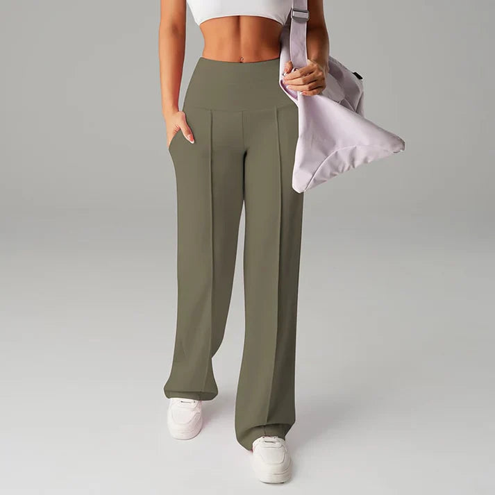 Livia – Wijde broek met rechte pijpen 1+1 GRATIS