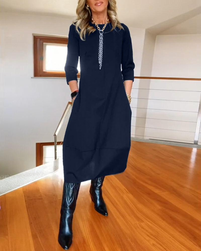 ROSALIE | Elegante Maxi Jurk die het Silhouet Verfijnt en Dagelijks Comfort Biedt