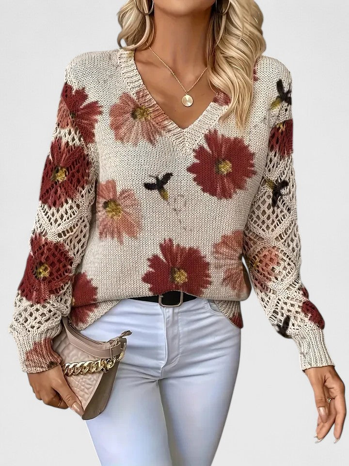 ELYSIA | Elegante trui met bloemendessin