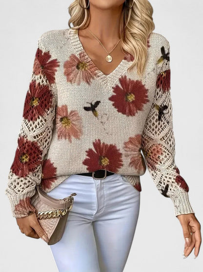 ELYSIA | Elegante trui met bloemendessin