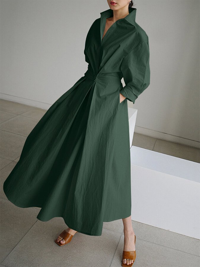 SELENE| Lange Elegante Jurk voor een Tijdloze en Verfijnde Stijl