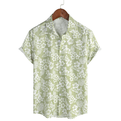 Aurelio | Hawaïblouse met korte mouwen en bloemenpatroon