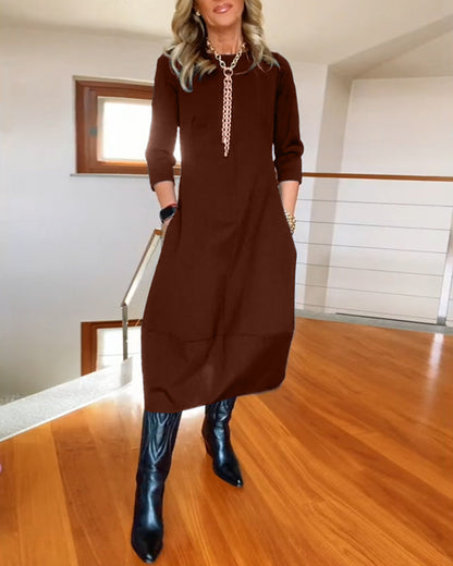 ROSALIE | Elegante Maxi Jurk die het Silhouet Verfijnt en Dagelijks Comfort Biedt