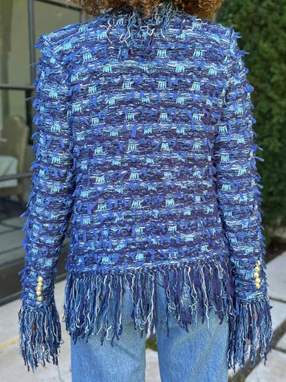 ZENAYA | Elegante Jas met Franje, Nieuwe Trend voor een Verfijnde Stijl en Dagelijks Comfort